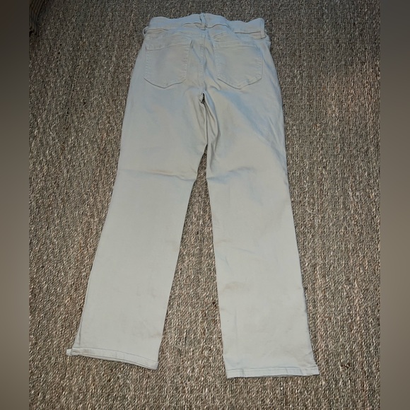 NYDJ Button-fly Marilyn Straight Khaki Jean - Picture 4 of 5